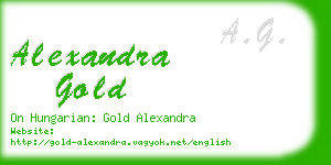 alexandra gold business card